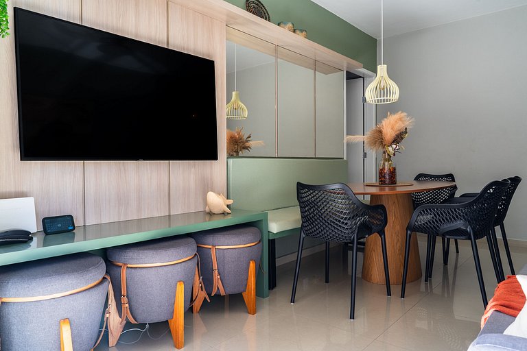 Elegante Apartamento à 2min Praia do Forte