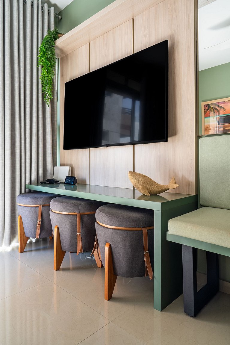 Elegante Apartamento à 2min Praia do Forte