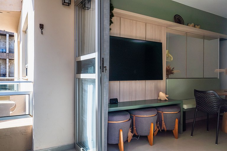 Elegante Apartamento à 2min Praia do Forte