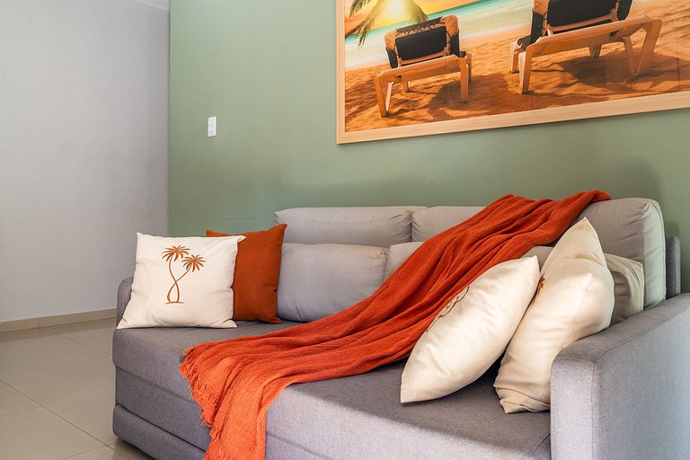 Elegante Apartamento à 2min Praia do Forte