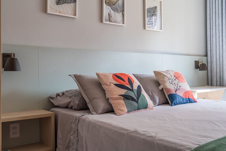 Elegante Apartamento à 2min Praia do Forte