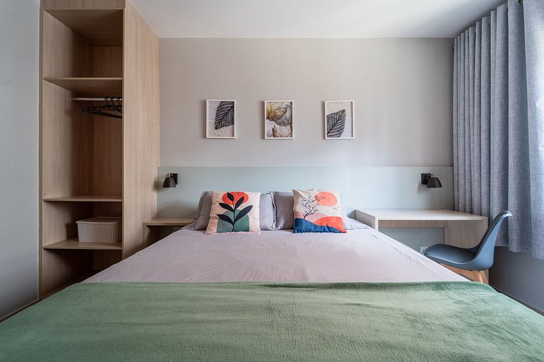 Elegante Apartamento à 2min Praia do Forte