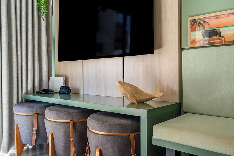 Elegante Apartamento à 2min Praia do Forte